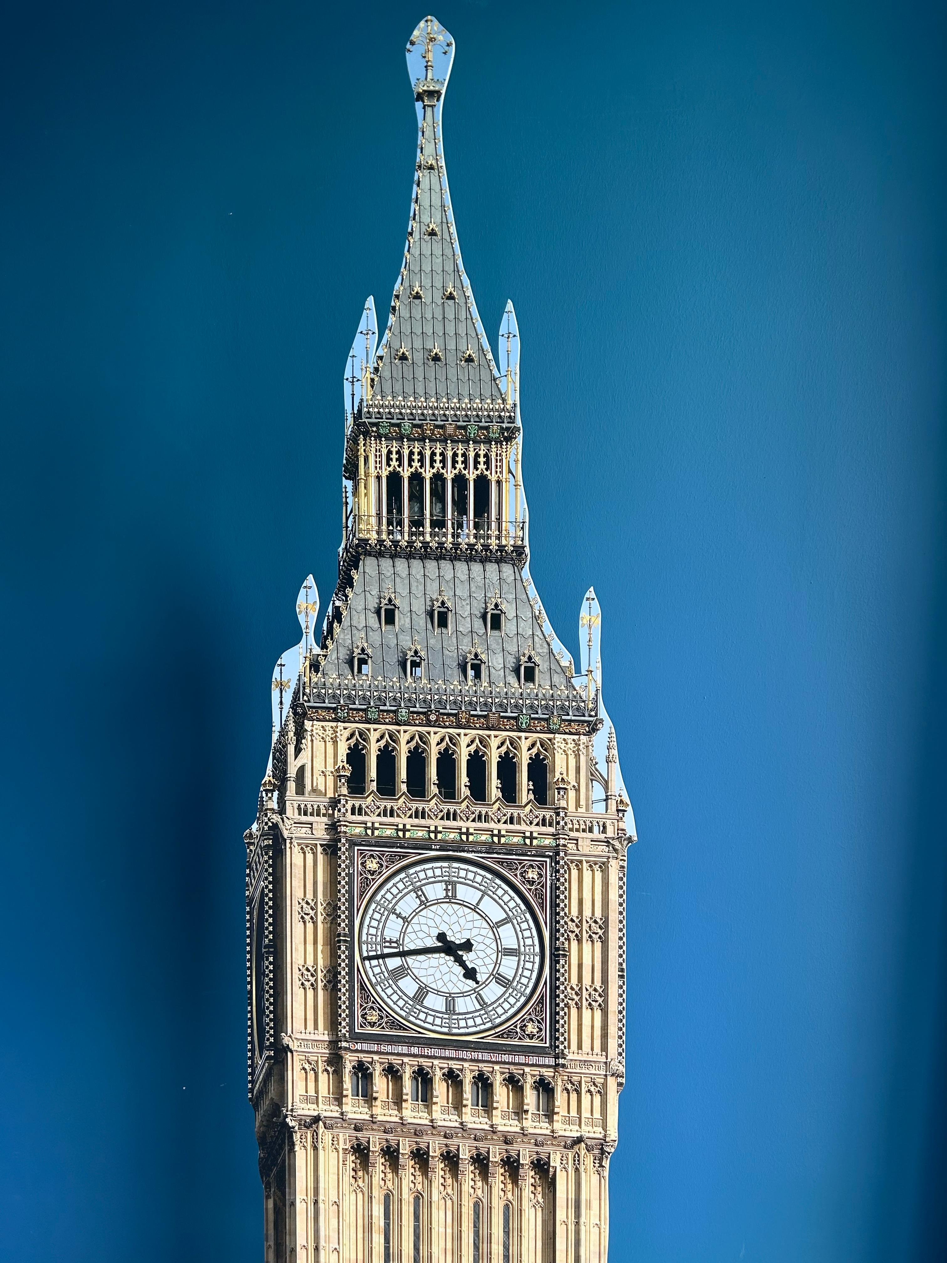 Big Ben Silhouette Cardboard Cutting Model Elizabeth Clock Tower Model Decor Model